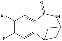 8-bromo-7-fluoro-2,3,4,5-tetrahydro-1H-3,5-methanobenzo[c]azepin-1-one结构式