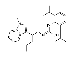 1-[2,6-di(propan-2-yl)phenyl]-3-[2-(1-methylindol-3-yl)pent-4-enyl]urea结构式