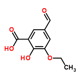 Benzoic acid, 3-ethoxy-5-formyl-2-hydroxy- (9CI) Structure