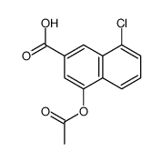 4-acetyloxy-8-chloronaphthalene-2-carboxylic acid Structure