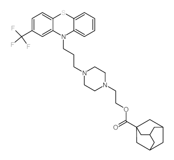 Tricyclo[3.3.1.13,7]decane-1-carboxylicacid,2-[4-[3-[2-(trifluoromethyl)-10H-phenothiazin-10-yl]propyl]-1-piperazinyl]ethylester picture