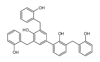 4-[2-hydroxy-3-[(2-hydroxyphenyl)methyl]phenyl]-2,6-bis[(2-hydroxyphenyl)methyl]phenol结构式