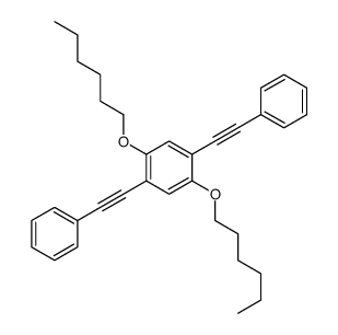 1,4-dihexoxy-2,5-bis(2-phenylethynyl)benzene结构式