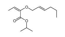 propan-2-yl 2-hex-2-enoxybut-2-enoate结构式