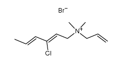 allyl-(3-chloro-hexa-2,4-dienyl)-dimethyl-ammonium, bromide结构式