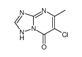 6-chloro-5-methyl-1H-[1,2,4]triazolo[1,5-a]pyrimidin-7-one结构式