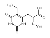 4-Pyrimidinepropanoicacid, 5-ethyl-1,2,3,6-tetrahydro-a-(hydroxyimino)-6-oxo-2-thioxo-结构式