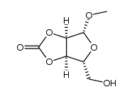 methyl-(O2,O3-carbonyl-β-D-ribofuranoside)结构式