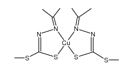 bis(S-methylisopropylidenehydrazinecarbodithionato)copper(II) Structure