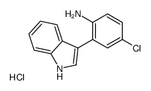 4-Chloro-2-(1H-indol-3-yl)aniline hydrochloride (1:1) Structure