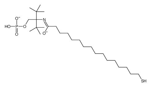 [2-tert-butyl-3,3-dimethyl-2-(16-sulfanylhexadecanoylamino)butyl] phosphate Structure