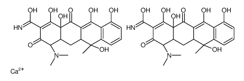 calcium,(4S,4aS,5aS,6S,12aR)-4-(dimethylamino)-1,6,10,11,12a-pentahydroxy-6-methyl-3,12-dioxo-4,4a,5,5a-tetrahydrotetracene-2-carboxamide结构式