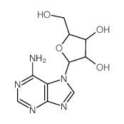 2-(6-aminopurin-7-yl)-5-(hydroxymethyl)oxolane-3,4-diol Structure