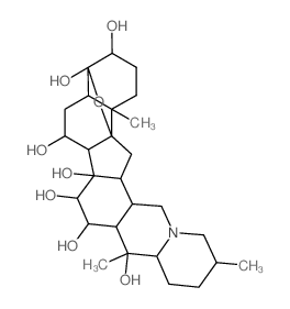 4,9-EPOXYCEVANE-3-β,4-β,7-α,14,15-α,16-β,20-HEPTOL structure