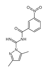 N-((3,5-dimethyl-1H-pyrazol-1-yl)(imino)methyl)-3-nitrobenzamide Structure