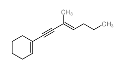 Cyclohexene,1-(3-methyl-3-hepten-1-yn-1-yl)-结构式