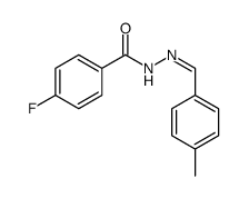 4-fluoro-N-[(E)-(4-methylphenyl)methylideneamino]benzamide结构式