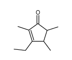 2,4,5-trimethylcyclopent-2-enone结构式