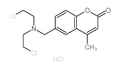 6-[bis(2-chloroethyl)aminomethyl]-4-methyl-chromen-2-one Structure