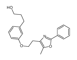 3-[3-[2-(5-methyl-2-phenyl-1,3-oxazol-4-yl)ethoxy]phenyl]propan-1-ol结构式