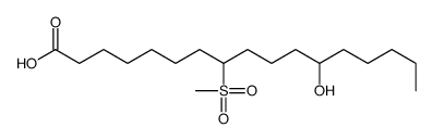 12-hydroxy-8-methylsulfonylheptadecanoic acid Structure