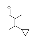 3-cyclopropyl-2-methylbut-2-enal结构式