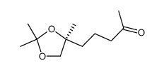 (S)-5-(2,2,4-trimethyl-1,3-dioxolan-4-yl)pentan-2-one结构式