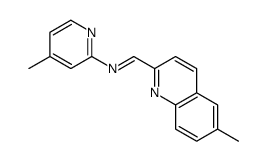 N-(4-methylpyridin-2-yl)-1-(6-methylquinolin-2-yl)methanimine Structure