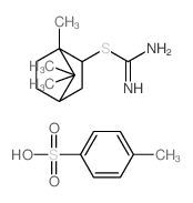 4-methylbenzenesulfonic acid; (1,7,7-trimethylnorbornan-2-yl)sulfanylmethanimidamide结构式