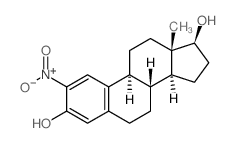 (8S,9S,13S,14S,17S)-13-methyl-2-nitro-6,7,8,9,11,12,14,15,16,17-decahydrocyclopenta[a]phenanthrene-3,17-diol Structure