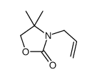 4,4-dimethyl-3-prop-2-enyl-1,3-oxazolidin-2-one结构式