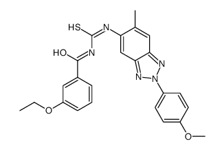 3-ethoxy-N-[[2-(4-methoxyphenyl)-6-methylbenzotriazol-5-yl]carbamothioyl]benzamide Structure