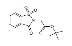 (1,1,3-trioxo-1,3-dihydro-1λ6-benzo[d]isothiazol-2-yl)-acetic acid tert-butyl ester Structure