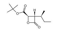 (2R,3S)-tert-butyl 3-((S)-sec-butyl)-4-oxooxetane-2-carboxylate Structure