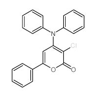 2H-Pyran-2-one,3-chloro-4-(diphenylamino)-6-phenyl- Structure