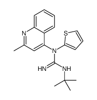 2-tert-butyl-1-(2-methylquinolin-4-yl)-1-thiophen-2-ylguanidine结构式