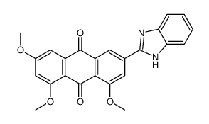 3-(1H-benzimidazol-2-yl)-1,6,8-trimethoxyanthracene-9,10-dione结构式