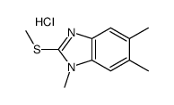 1,5,6-trimethyl-2-methylsulfanyl-benzoimidazole hydrochloride Structure