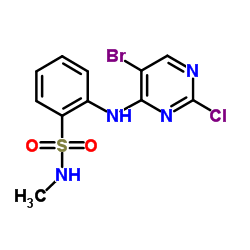 Benzenesulfonamide, 2-[(5-bromo-2-chloro-4-pyrimidinyl)amino]-N-Methyl- Structure