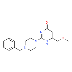 2-(4-BENZYLPIPERAZIN-1-YL)-6-(METHOXYMETHYL)PYRIMIDIN-4(3H)-ONE structure