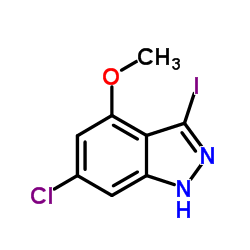 6-Chloro-3-iodo-4-methoxy-1H-indazole Structure