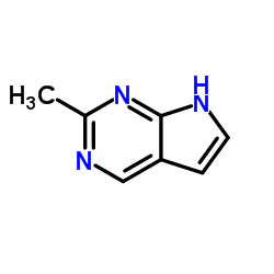 2-甲基-7H-吡咯并[2,3-D]嘧啶结构式