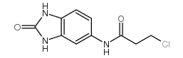 3-chloro-N-(2-oxo-1,3-dihydrobenzimidazol-5-yl)propanamide structure