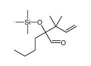 2-(2-methylbut-3-en-2-yl)-2-trimethylsilyloxyhexanal结构式