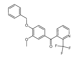 (4-benzyloxy-3-methoxy-phenyl)-(2-trifluoromethyl-pyridin-3-yl)-methanone结构式