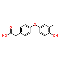 4-(4-hydroxy-3-iodophenoxy)-Benzeneacetic acid structure