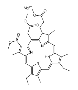 magnesium,(Z)-[7,12-diethyl-20-(2-methoxy-2-oxoethyl)-18-(3-methoxy-3-oxopropyl)-3,8,13,17-tetramethyl-17,18-dihydroporphyrin-22-id-2-ylidene]-methoxymethanolate Structure