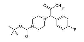 1-Piperazineacetic acid, α-(2,4-difluorophenyl)-4-[(1,1-dimethylethoxy)carbonyl]结构式