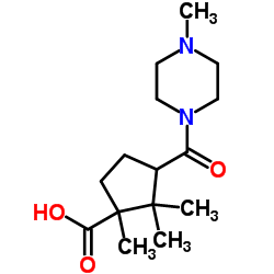 1,2,2-TRIMETHYL-3-(4-METHYL-PIPERAZINE-1-CARBONYL)-CYCLOPENTANECARBOXYLIC ACID picture