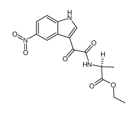 N-<(5-nitro-indol-3-yl)glyoxylyl>alanine ethyl ester结构式